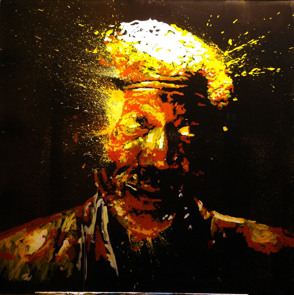 Morgan Freeman, acrylique