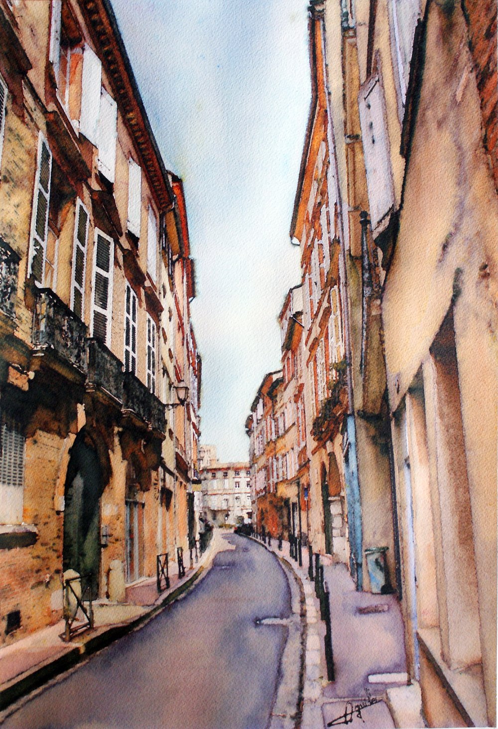 Rue Perchepinte, aquarelle